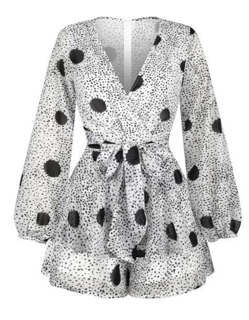 CUTE RUFFLE ROMPER Chiffon Crinkle