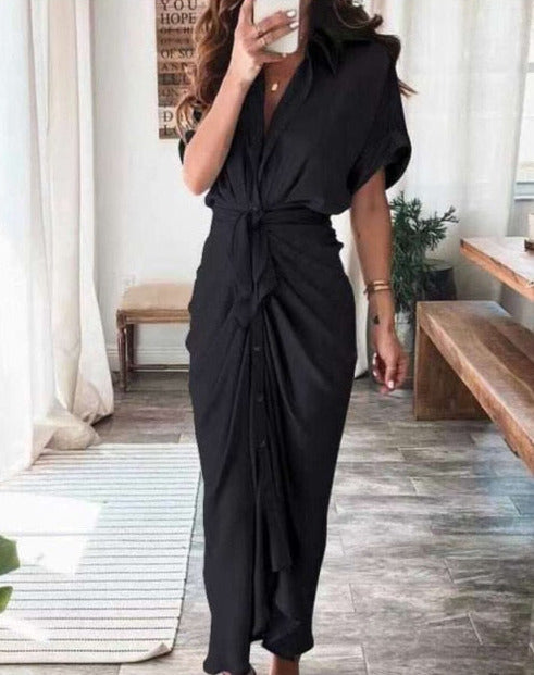 KAMILA BUTTONED DRESS 01 Black