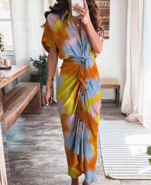 KAMILA BUTTONED DRESS 02 Orange