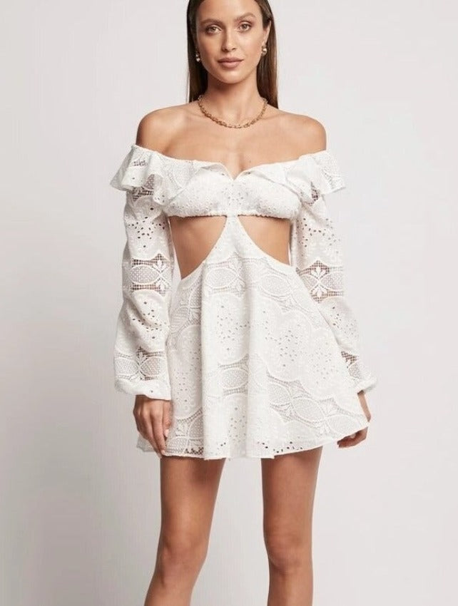 BECKA ELEGANT DRESS White Lace