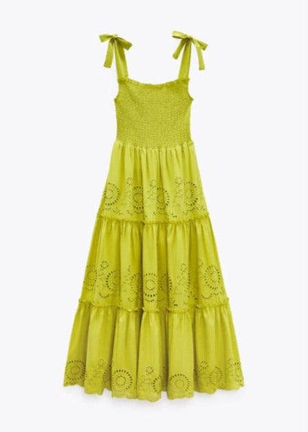 MORRCHIC DRESS Yellow-Green