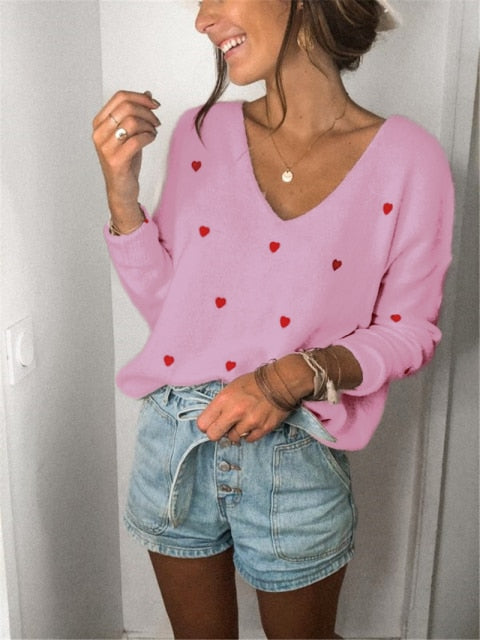 Heart Sweater pink