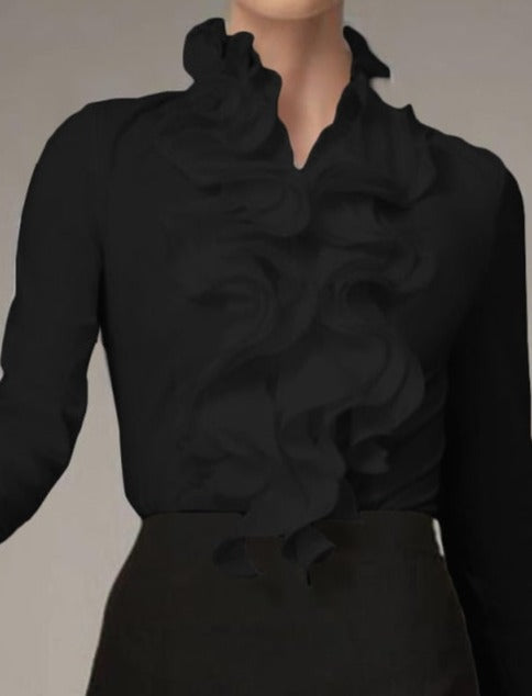ZANEA CHIC SHIRT black
