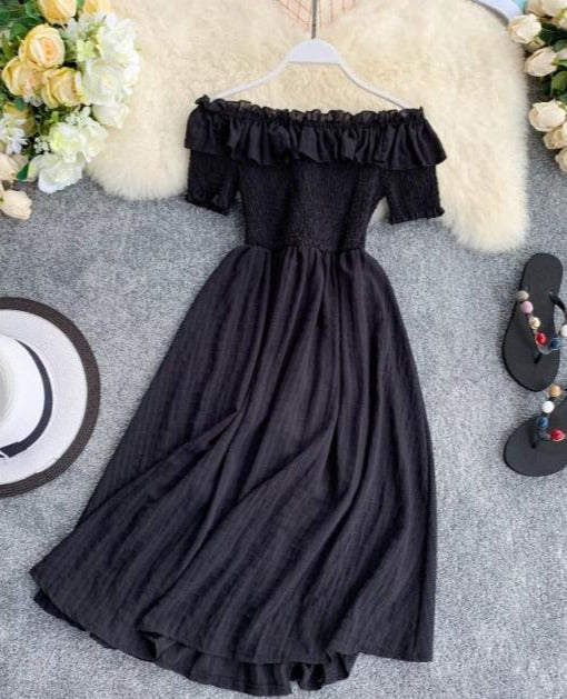 NINNO OFF-SHOULDER DRESS black One Size