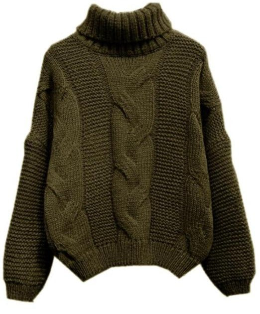 MALIKA KNIT SWEATER One Size Army green Sweater