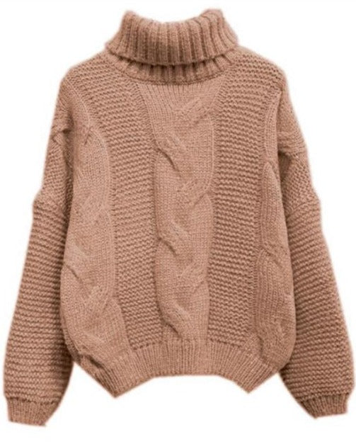 MALIKA KNIT SWEATER One Size Khaki Sweater