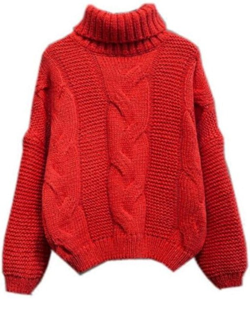 MALIKA KNIT SWEATER One Size Red Sweater