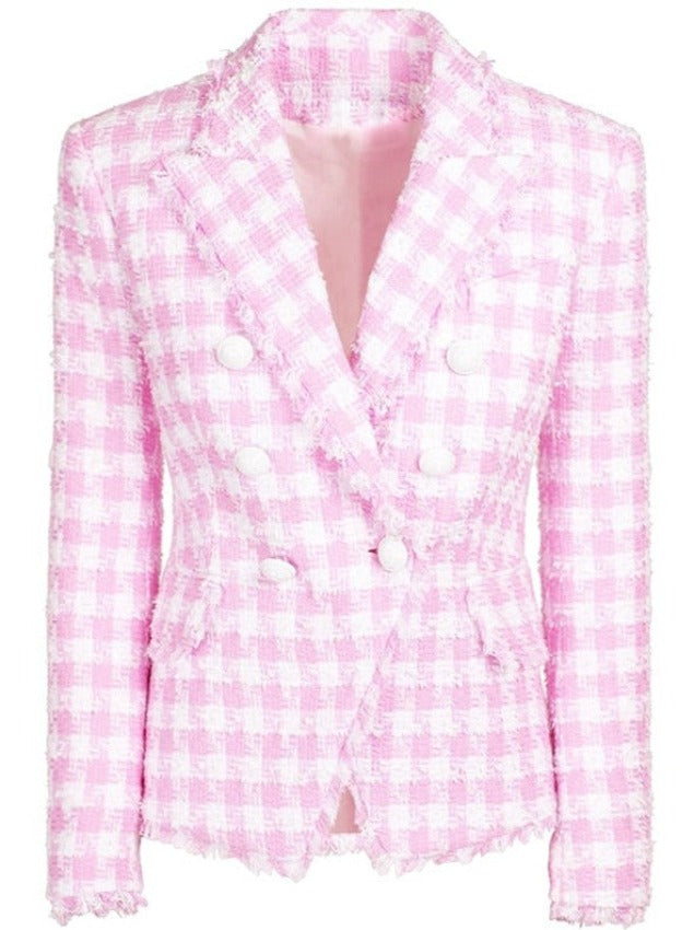 LOLITA RUNWAY TWEED BLAZER Pink