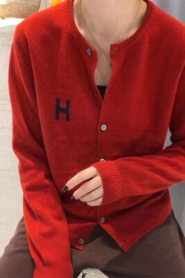VILLON KNIT CARDIGAN Red