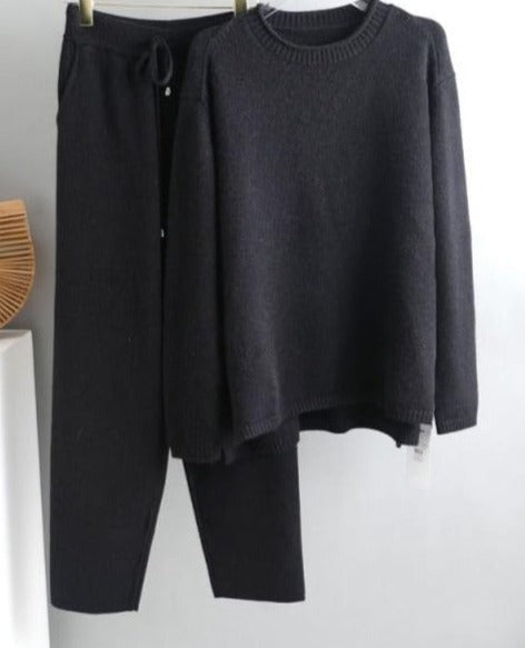 CARROT SET o-neck black One Size