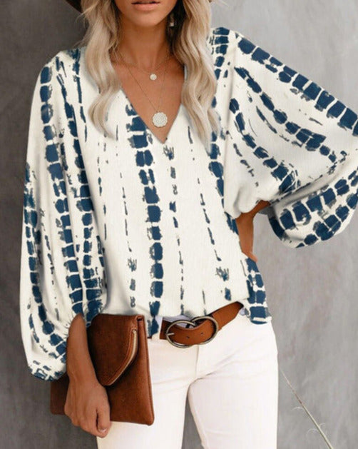 TRACY PRINTED BLOUSE White