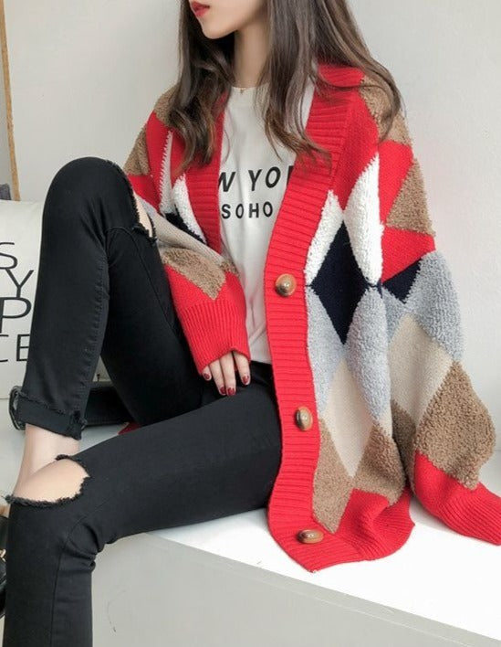 TONNY LOVELY CARDIGAN Red
