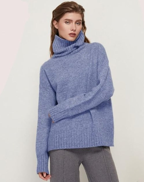 MY BASIC LOVELY SWEATER One Size Sky Lilac