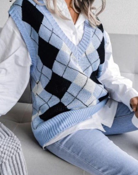 CHIC TRENDY VEST B-blue