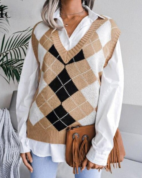 CHIC TRENDY VEST B-khaki