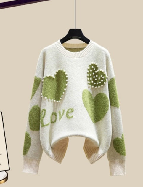 AUTUMN 3 PIECES SET Only Green Sweater