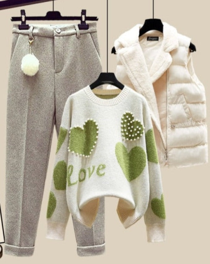 AUTUMN 3 PIECES SET Green 3 Piece Set