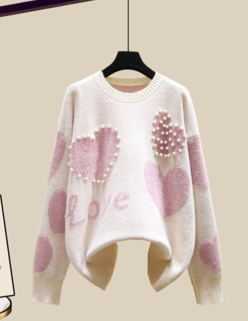 AUTUMN 3 PIECES SET Only Pink Sweater