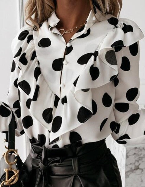 SARRA BLOUSE White & Black