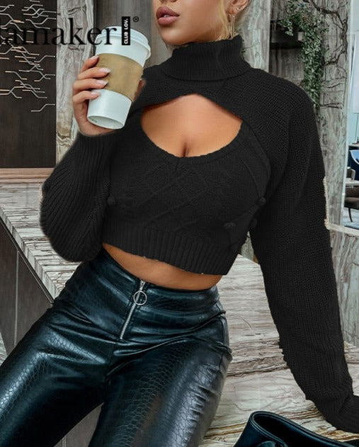 GEMINA TRENDY KNIT SET Black 2 pieces Set