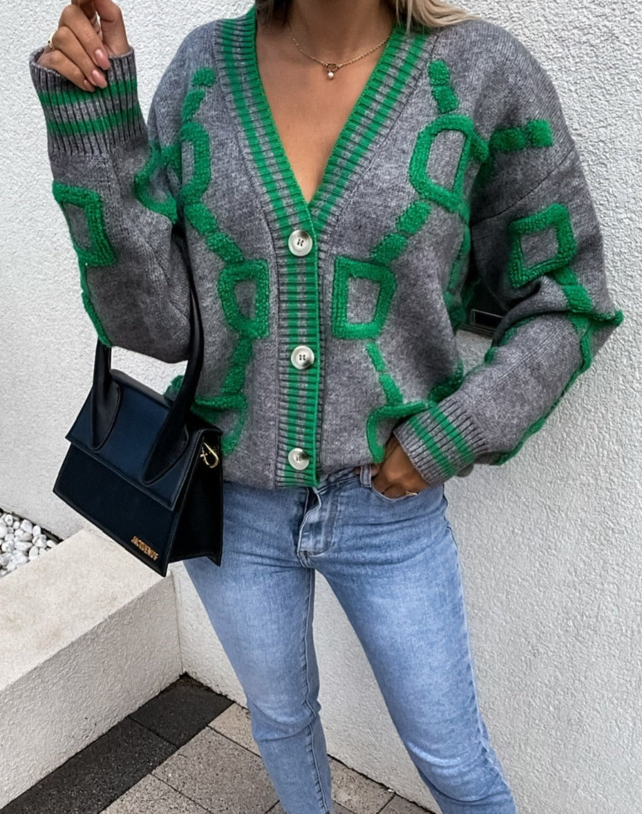 VIOLA RUNWAY CARDIGAN Grey