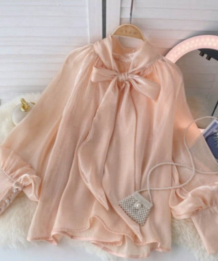 BEATRICE BLOUSE Peach One Size
