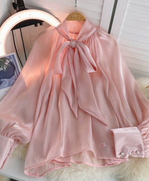 BEATRICE BLOUSE Pink One Size