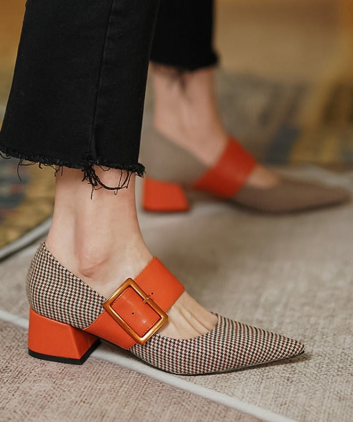JANE ORANGE HEELS Orange