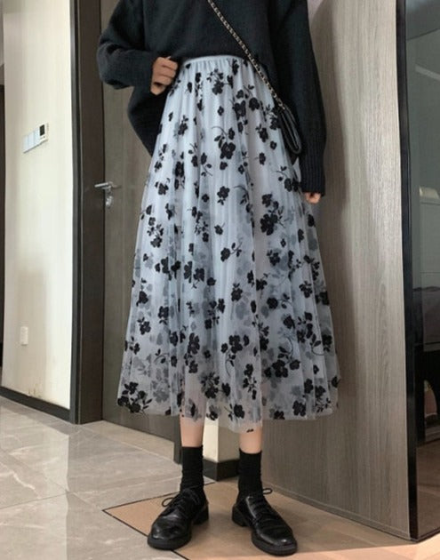 TAIRA LOVE SKIRT Blue One Size