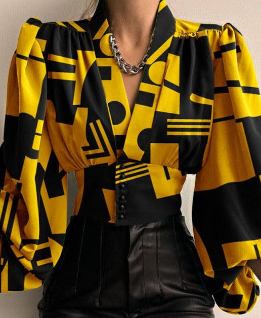 RITA BUTTONED SHIRT Yellow