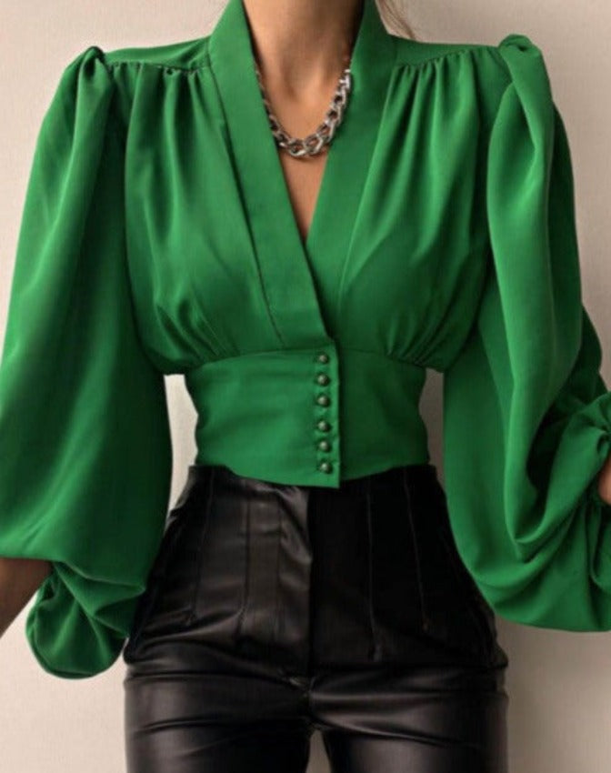 RITA BUTTONED SHIRT Green