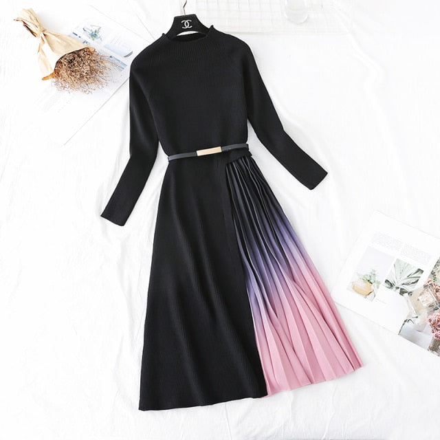 Lora Knitted Dress black