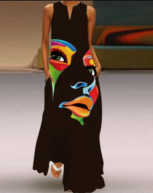 QANNA MAXI DRESS Color face