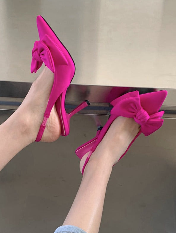 KAILIA BOW-KNOT PUMPS Rose red