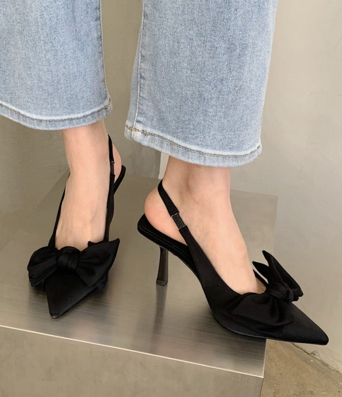 KAILIA BOW-KNOT PUMPS Black