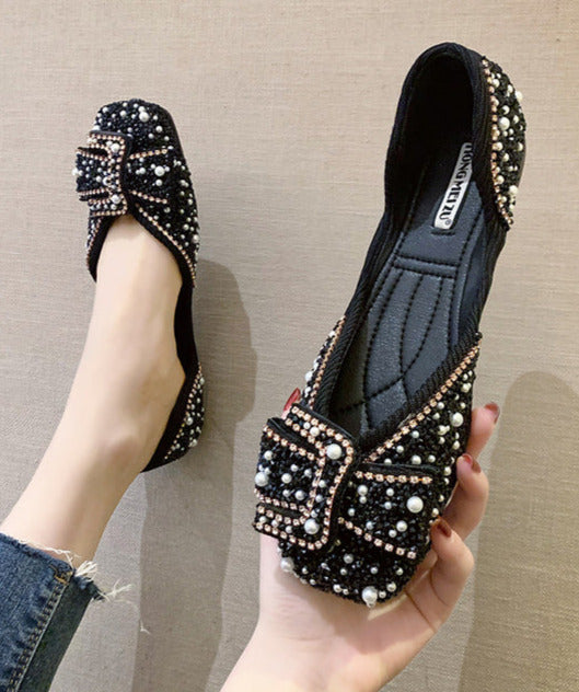 SHONA BALLET FLATS Black