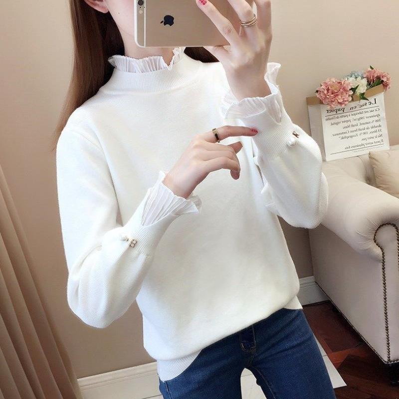 Holly Pearls Sweater L White