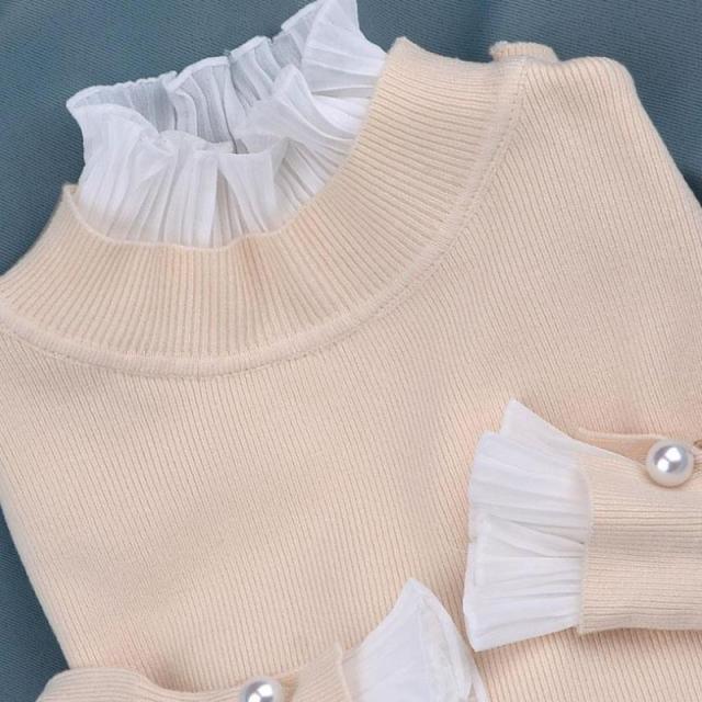 Holly Pearls Sweater Apricot