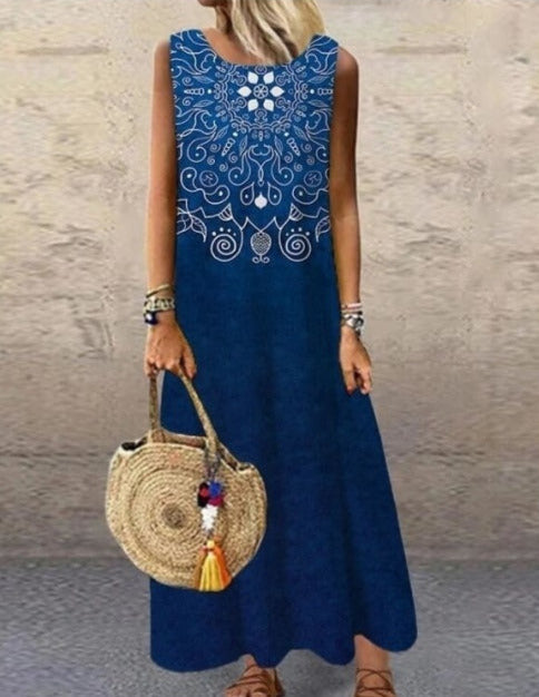 DIANA LONG DRESS Navy