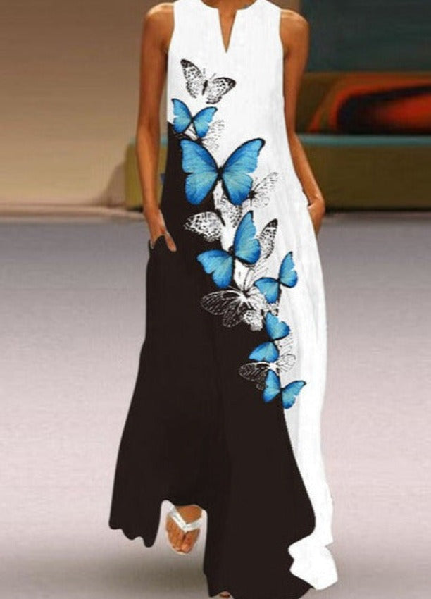 ILANA MAXI DRESS Black blue