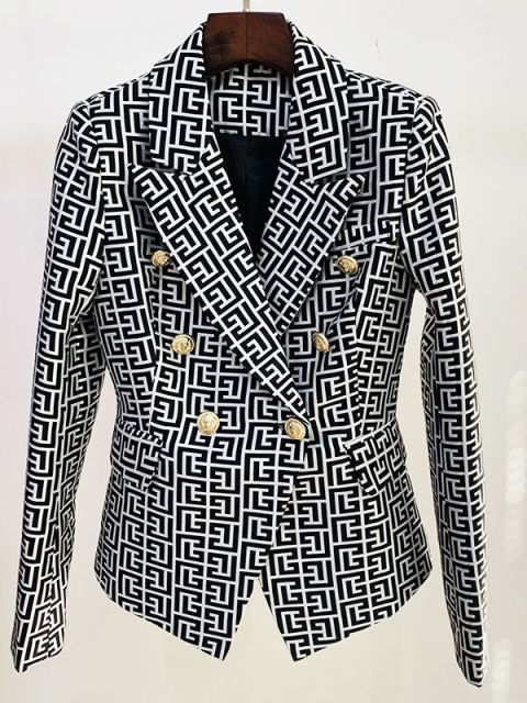 TAIRA DOUBLE-BREASTED BLAZER black