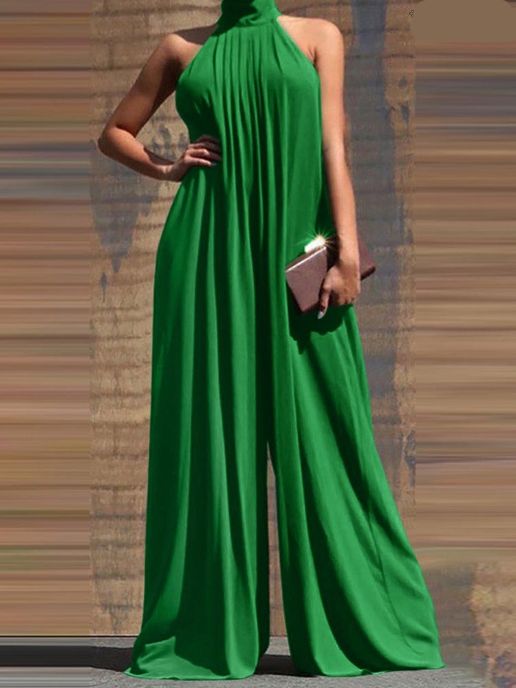 ZIYA WIDE LEG ROMPER Green