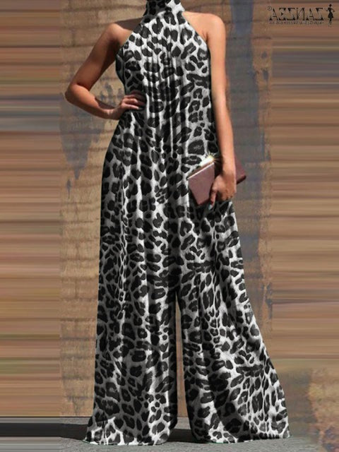 ZIYA WIDE LEG ROMPER Grey