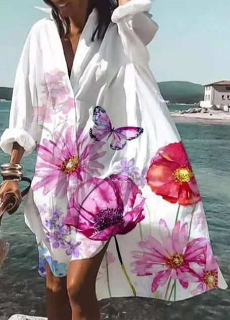 KELLY BEACH SHIRT Pink butterfly