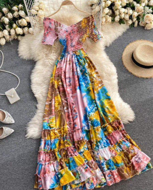 NATALY BOHEMIAN DRESS Pink One Size