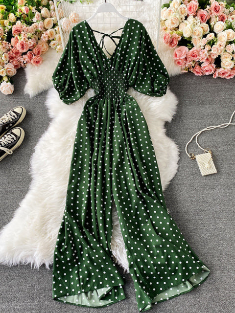 JULIA JUMPSUIT Green One Size