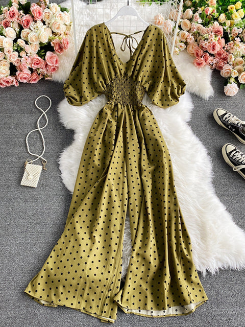 JULIA JUMPSUIT Olive Green One Size
