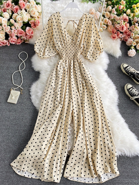 JULIA JUMPSUIT Beige One Size