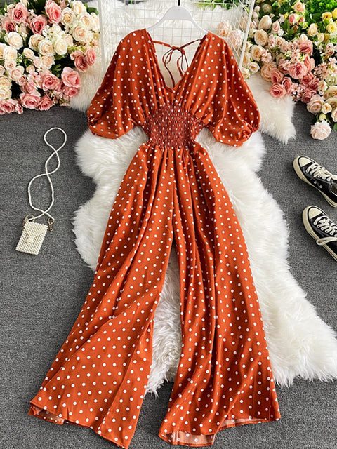 JULIA JUMPSUIT Orange One Size
