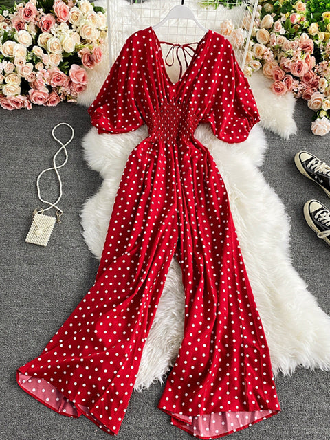 JULIA JUMPSUIT Red One Size